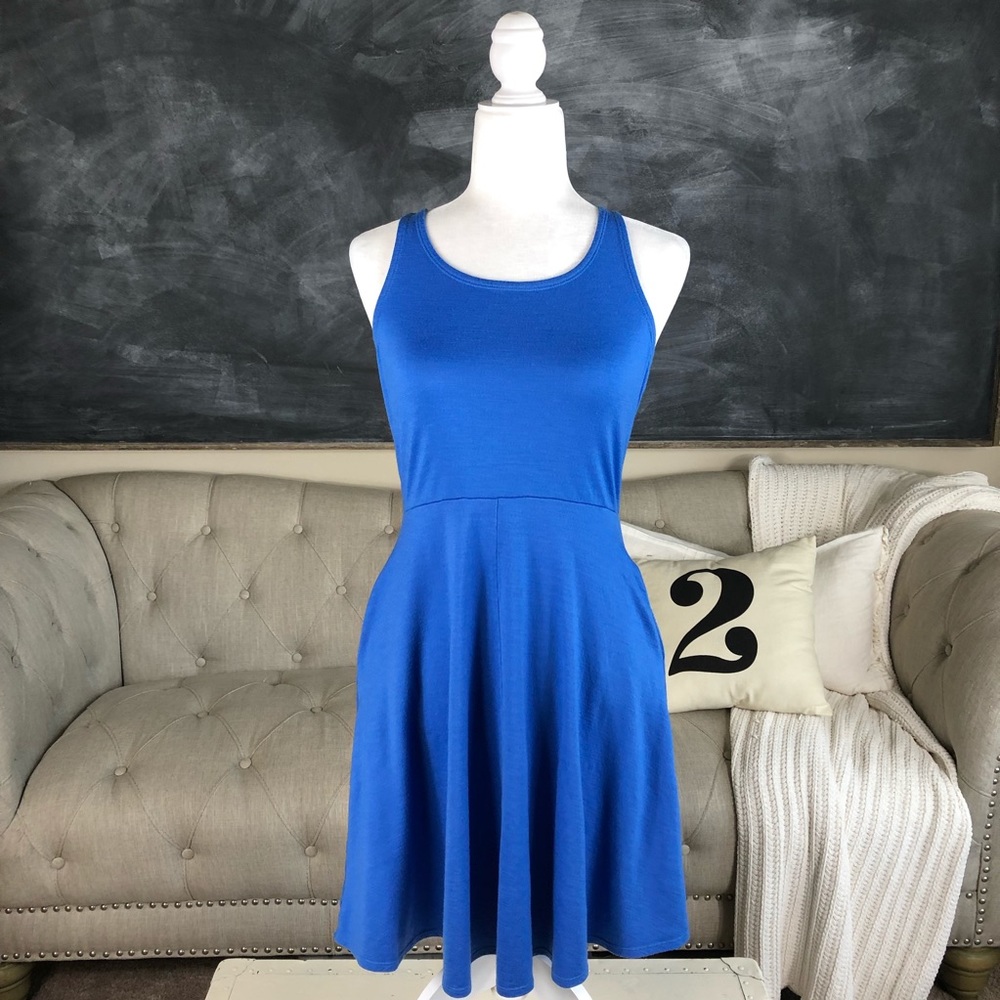 Ibex Costa Tank Dress in Lazuli Blue